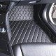 Wholesale Black and Beige Stitching Luxury Leather Diamond Car Floor Mats Wholesale Black and Beige Stitching Luxury Leather Diamond Car Floor Mats