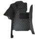 Wholesale Black and Beige Stitching Luxury Leather Diamond Car Floor Mats Wholesale Black and Beige Stitching Luxury Leather Diamond Car Floor Mats