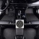 Wholesale Black and Beige Stitching Luxury Leather Diamond Car Mats Wholesale Black and Beige Stitching Luxury Leather Diamond Car Mats