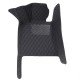 Wholesale Black and Black Stitching Luxury Leather Diamond Car Mats