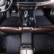 Wholesale Black and Blue Stitching Luxury Leather Diamond Car Floor Mats Wholesale Black and Blue Stitching Luxury Leather Diamond Car Floor Mats