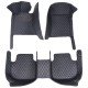 Wholesale Black and Blue Stitching Luxury Leather Diamond Car Floor Mats Wholesale Black and Blue Stitching Luxury Leather Diamond Car Floor Mats