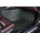 Wholesale Black and Green Stitching Luxury Leather Diamond Car Floor Mats Wholesale Black and Green Stitching Luxury Leather Diamond Car Floor Mats