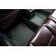Wholesale Black and Green Stitching Luxury Leather Diamond Car Floor Mats Wholesale Black and Green Stitching Luxury Leather Diamond Car Floor Mats
