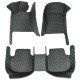 Wholesale Black and Green Stitching Luxury Leather Diamond Car Floor Mats Wholesale Black and Green Stitching Luxury Leather Diamond Car Floor Mats