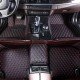 Wholesale Black and Red Stitching Luxury Leather Diamond Car Floor Mats Wholesale Black and Red Stitching Luxury Leather Diamond Car Floor Mats