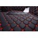 Wholesale Black and Red Stitching Luxury Leather Diamond Car Floor Mats Wholesale Black and Red Stitching Luxury Leather Diamond Car Floor Mats