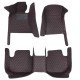 Wholesale Black and Red Stitching Luxury Leather Diamond Car Floor Mats Wholesale Black and Red Stitching Luxury Leather Diamond Car Floor Mats