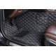 Wholesale Black and White Stitching Luxury Leather Diamond Car Floor Mats Wholesale Black and White Stitching Luxury Leather Diamond Car Floor Mats