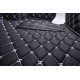 Wholesale Black and White Stitching Luxury Leather Diamond Car Floor Mats Wholesale Black and White Stitching Luxury Leather Diamond Car Floor Mats