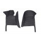 Wholesale Black and White Stitching Luxury Leather Diamond Car Floor Mats Wholesale Black and White Stitching Luxury Leather Diamond Car Floor Mats