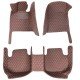 Wholesale Dark Brown Luxury Leather Diamond Car Floor Mats Wholesale Dark Brown Luxury Leather Diamond Car Floor Mats