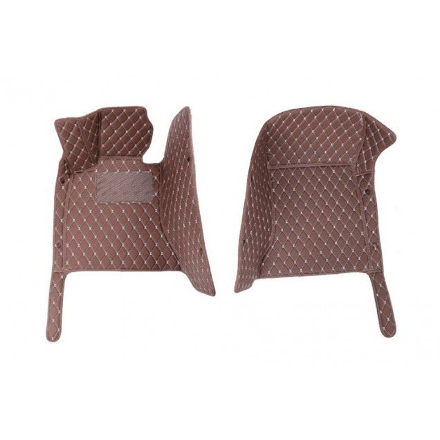 Wholesale Dark Brown Luxury Leather Diamond Car Floor Mats Wholesale Dark Brown Luxury Leather Diamond Car Floor Mats