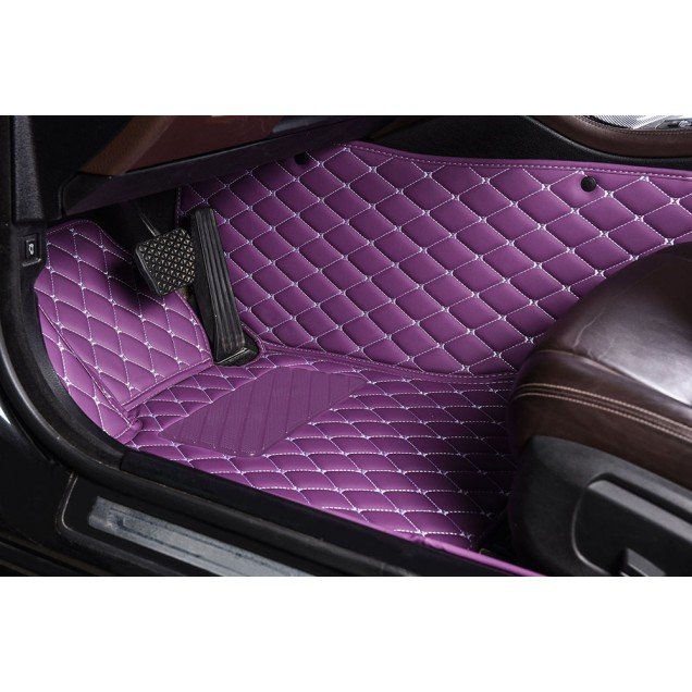 Wholesale Purple Luxury Leather Diamond Car Mats Wholesale Purple Luxury Leather Diamond Car Mats