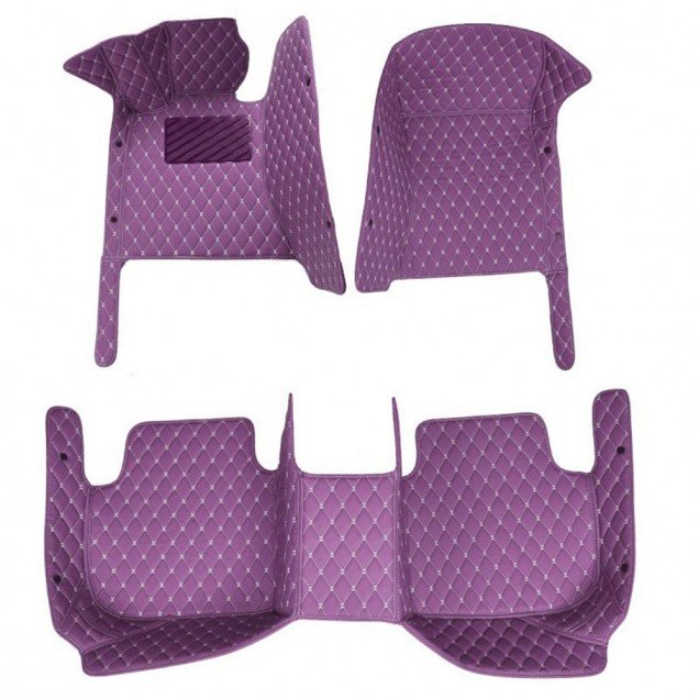 Wholesale Purple Luxury Leather Diamond Car Mats Wholesale Purple Luxury Leather Diamond Car Mats