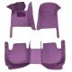 Wholesale Purple Luxury Leather Diamond Car Mats Wholesale Purple Luxury Leather Diamond Car Mats