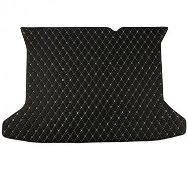 Wholesale Black and White Stitching Luxury Leather Diamond Trunk Base Mats