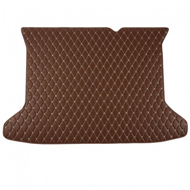 Wholesale Dark Brown Luxury Leather Diamond Trunk Base Mats Wholesale Dark Brown Luxury Leather Diamond Trunk Base Mats