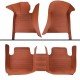 Wholesale Brown Luxury Leather Stripe Car Mats Wholesale Brown Luxury Leather Stripe Car Mats