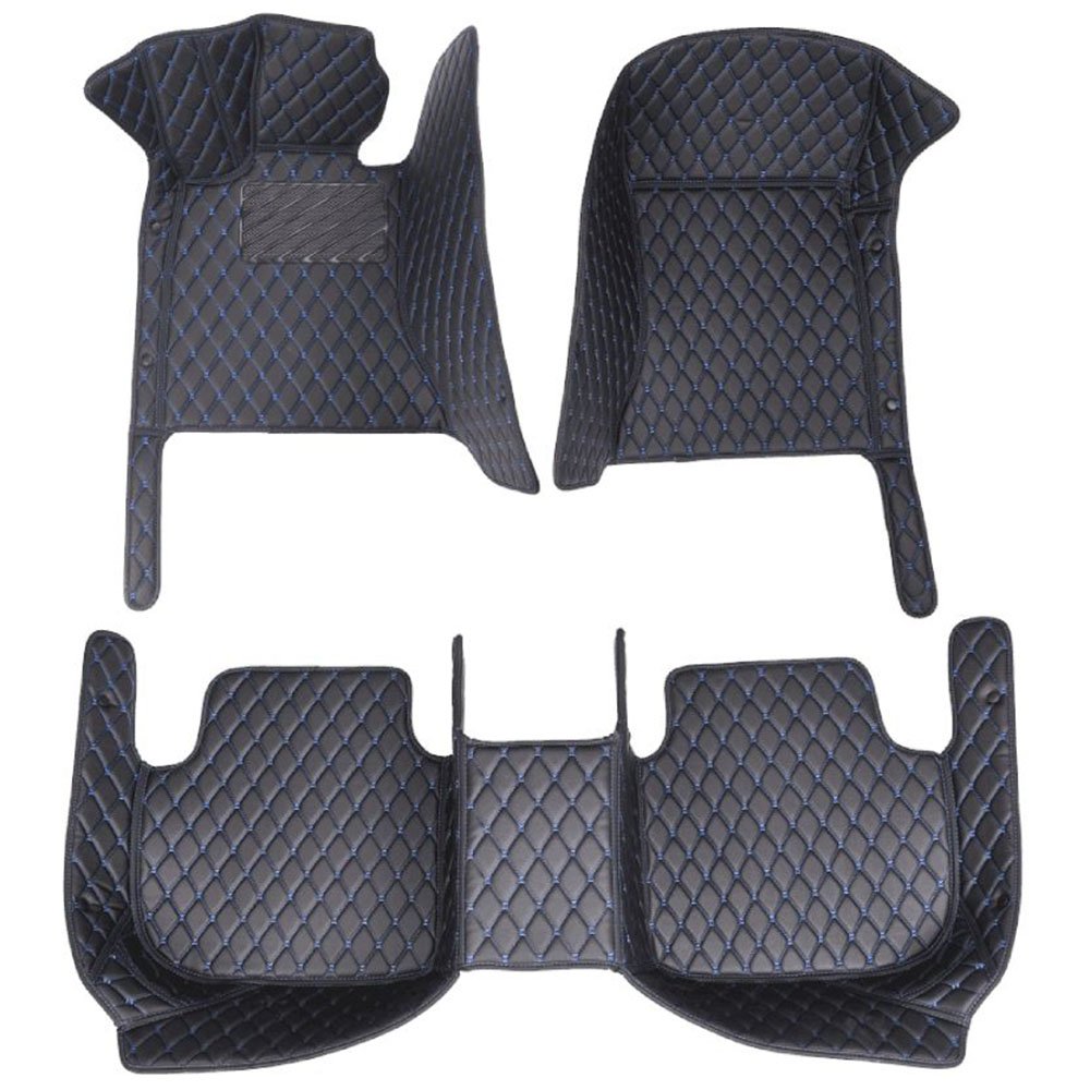 Wholesale Black and Blue Stitching Diamonds Car Floor Mats