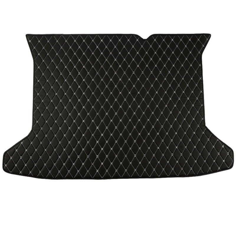 Wholesale Black and White Stitching Luxury Leather Diamond Trunk Base Mats