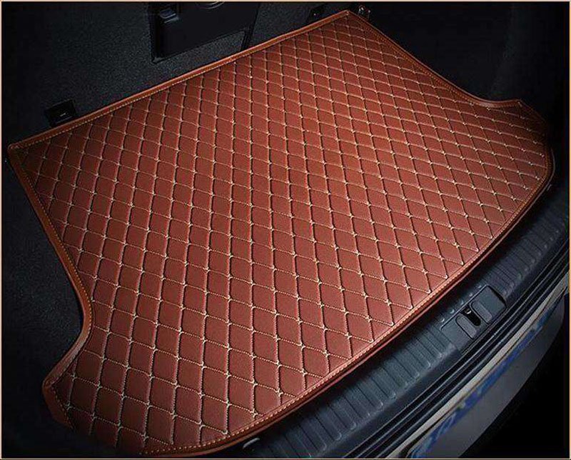 Wholesale Brown Luxury Leather Diamond Trunk Base Mats